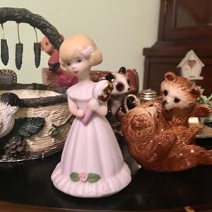 Vintage Enesco birthday girl figurine